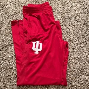 adidas Red Sweatpants with White Logo